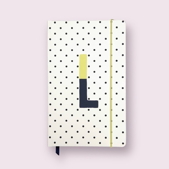 Kate Spade Take Note Large Leatherette Initial “L (Yellow)” Notebook - Picture 1 of 8